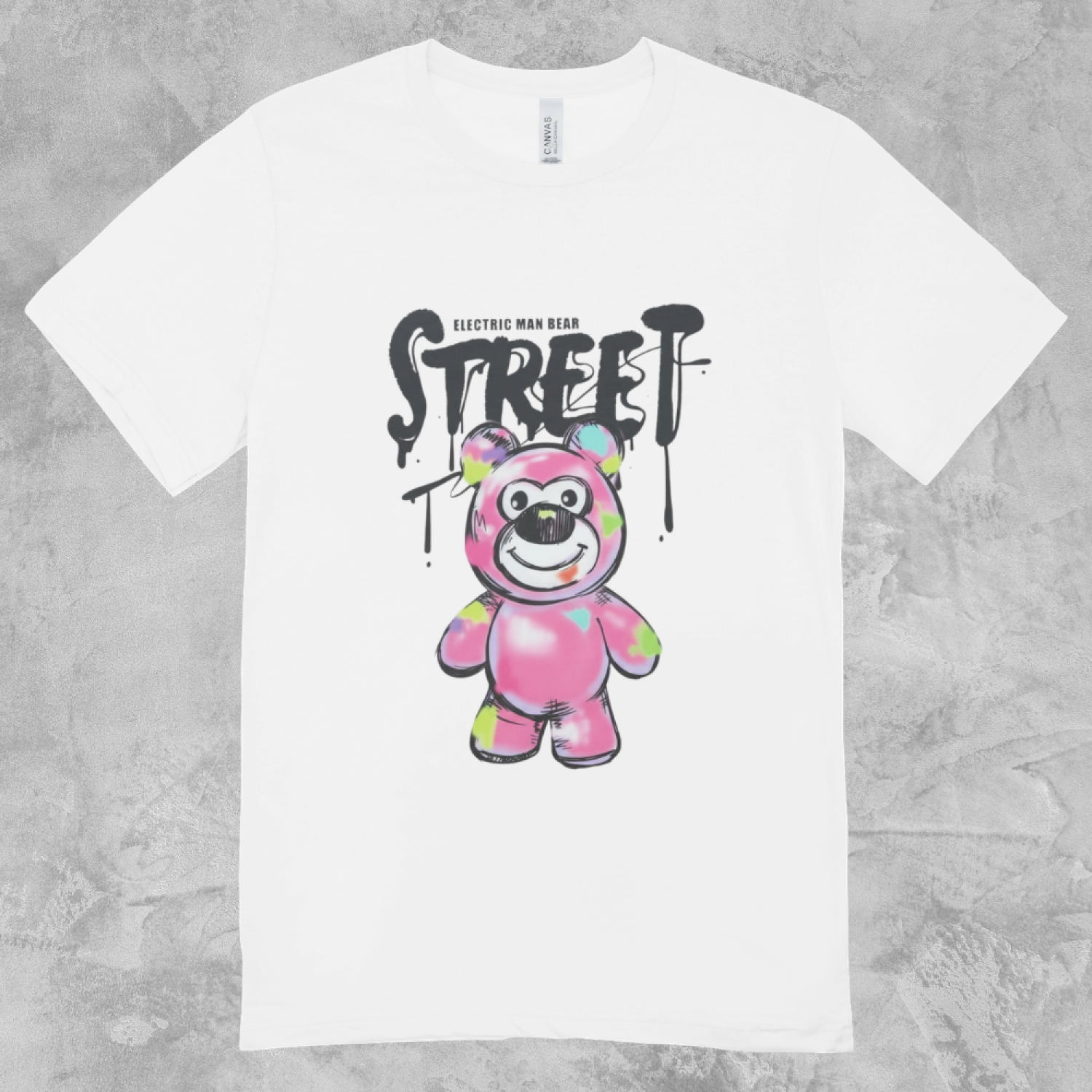 Kaos Distro Pria Wanita Electric Man Bear